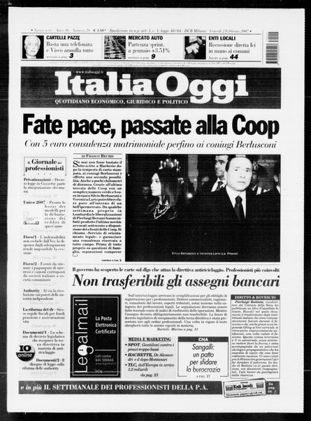 Italia oggi : quotidiano di economia finanza e politica